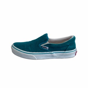 【中古】バンズ VANS スリッポン コーデュロイ スニーカー US5.5 23.5cm グリーン 緑 V98CL CDR レディース