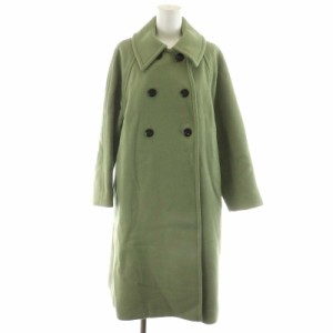 【中古】イエナ IENA LA BOUCLE 19AW ステンカラーコート ロング丈 ウール 36 S 緑 グリーン 19-020-914-1281-4-0