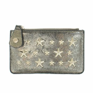 【中古】ジミーチュウ JIMMY CHOO Nancy 小銭入れ コインケース スター スタッズ レザー シルバー レディース