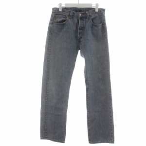 【中古】リーバイス Levi's 501 デニムパンツ ジーパン ジーンズ ボタンフライ 32 M 水色 ライトブルー L5155 53703