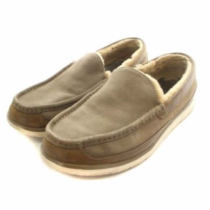 【中古】アグ オーストラリア UGG australia スリッポン シューズ ムートン スエード レザー ボア 27.0cm グレー