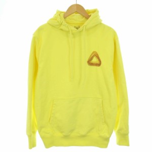 【中古】パレス Palace Skateboards 18AW Tri-Bagel Hood パーカー プルオーバー コットン 長袖 S 黄色 メンズ