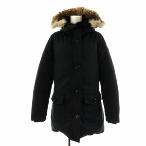 【中古】カナダグース CANADA GOOSE ブロンテパーカ BRONTE PARKA ダウンコート ロング丈 フード S 黒 2603JL