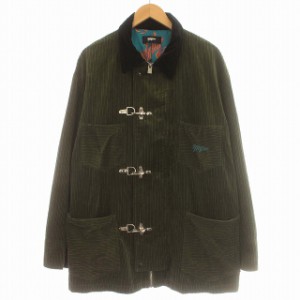 【中古】MYne マイン corduroy fireman coat コーデュロイ コート ジャケット カバーオール L カーキ /☆G メンズ