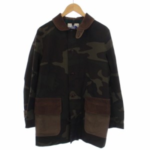 【中古】eye JUNYA WATANABE MAN THE NORTH FACE 14AW GORE-TEX カモフラージュステンカラーコート S カーキ メンズ