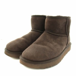 【中古】UGG australia Classic Mini II ムートンブーツ ショートブーツ USA7 24.0cm 茶 ブラウン レディース