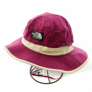 【中古】ザノースフェイス THE NORTH FACE HORIZON HAT ホライズンハット サファリハット ナイロン ロゴ 紫 NN80105