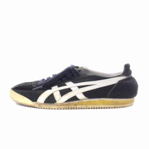 【中古】オニツカタイガー Onitsuka Tiger スニーカー ローカット スエード 25cm 黒 ブラック D322L /YI29 メンズ