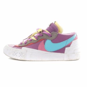 【中古】ナイキ NIKE KAWS × sacai × Blazer Low Purple Dusk スニーカー シューズ US9 27.0cm 紫 DM7901-500