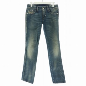 【中古】ディーゼル DIESEL LHELA デニムパンツ ジーンズ ジップフライ W24 L30 青 ブルー /BB レディース