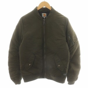 【中古】カーハート carhartt MA-1 WIP ASHTON BOMBER JACKET ボンバージャケット フライトジャケット S カーキ