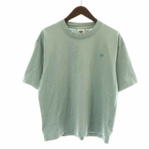 【中古】アディダスオリジナルス コンテンポショートスリーブティー Contempo S/S Tee Tシャツ L 水色 HC4517