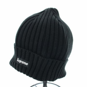 【中古】シュプリーム 18SS OVERDYED SMALL BOX LOGO BEANIE ニット帽 ワッチキャップ ビーニー 帽子 黒 メンズ