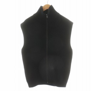 【中古】INTERIM インテリム HYPER BIG HAND FRAMED DRIVERS ZIP KNIT VEST ドライバーズ ジップアップ ベスト 4 M 黒