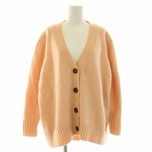 【中古】トラッゾドンナ Vneck loose cardigan Vネックルーズカーディガン ニット セーター 長袖 ウール混 F ピンク