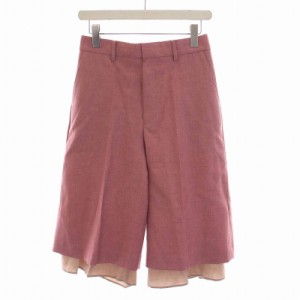 【中古】未使用品 アイレネ IRENE 22AW Preppy Shorts ショートパンツ ハーフパンツ ウール 34 S ピンク 22A88005