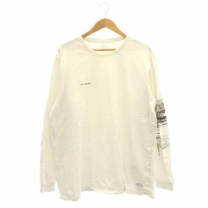 【中古】スタンプド STAMPD Tシャツ カットソー 長袖 ロンT プリント コットン M 白 黒 ホワイト ブラック /NR メンズ