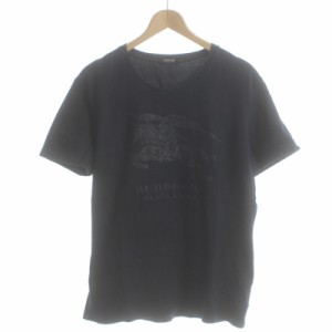 【中古】バーバリーブラックレーベル BURBERRY BLACK LABEL Tシャツ カットソー ロゴ プリント 半袖 3 D1P36-535-09