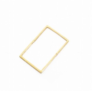 【中古】シハラ SHIHARA 18K FORM PIERCE 20 スクエアピアス イエローゴールド /KH レディース