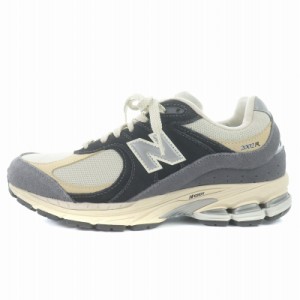 【中古】NEW BALANCE M2002RSH スニーカー シューズ ローカット スエード US8 26cm ベージュ 紺 グレー /SI15