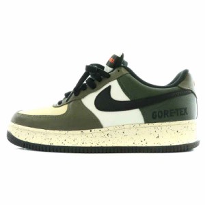 【中古】ナイキ Air Force 1 GORE-TEX Medium Olive エアフォース1 ゴアテックス US10 28.0cm カーキ ベージュ 黒