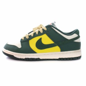 【中古】ナイキ NIKE WMNS Dunk Low SE Noble Green スニーカー 25.5cm 白 レディース