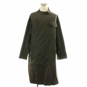 【中古】エンジニアードガーメンツ MG Coat コート ロング スタンドカラー ベルト オーバーサイズ コーデュロイ S 茶