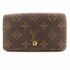 【中古】ルイヴィトン LOUIS VUITTON モノグラム ポルト モネ ビエトレゾール 財布 二つ折り 茶 ブラウン M61730