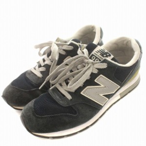 【中古】ニューバランス NEW BALANCE 996 MRL996AN スニーカー スエード US6 24cm ネイビー 紺 /☆G レディース