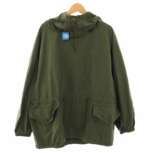 【中古】未使用品 Porter Classic 22AW WEATHER SMOCK PARKA プルオーバー フード 長袖 ナイロン 3 L カーキ メンズ