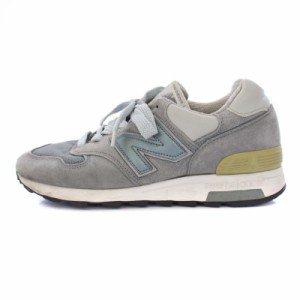 【中古】ニューバランス NEW BALANCE M1400SB スニーカー シューズ スエード メッシュ 24cm グレー レディース