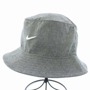 【中古】ナイキ NIKE U NSW BUCKET NU バケットハット 帽子 ロゴ 刺繍 S/M グレー DV5635-010 /TK レディース