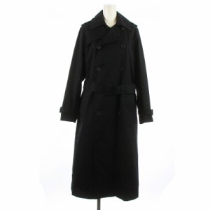 【中古】HYKE 20SS TRENCH COAT REGULAR FIT トレンチコート ライナー ロング ベルト付き 2 M 黒 ブラック 201-17239