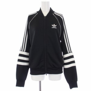 【中古】アディダスオリジナルス Authentic Superstar Track Jacket トラックジャケット XS 黒 白 レディース