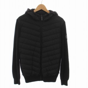 【中古】カナダグース CANADA GOOSE Hybridge Knit Hoody ダウン ニット ジャケット ナイロン 切替 ジップアップ M 黒