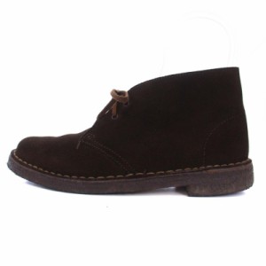 【中古】クラークス clarks デザートブーツ チャッカブーツ ショートブーツ スエード US7 25cm 茶 レディース