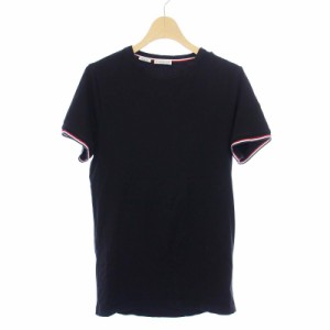 【中古】モンクレール MONCLER 20SS MAGLIA T-SHIRT Slim Fit Tシャツ カットソー 半袖 ワッペン S 黒 ブラック