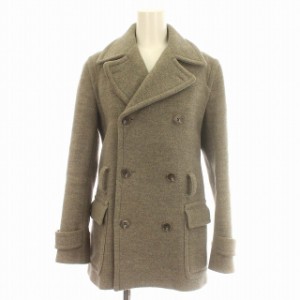 【中古】ラルフローレン RALPH LAUREN ウールコート ダブル ミドル丈 コート 0 XS グレー /☆G レディース