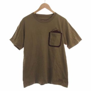 【中古】ホワイトマウンテニアリング マウンテンプリントポケットTシャツ ロゴ プリント 半袖 2 L 茶色 WM2071522