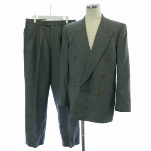 【中古】HARRISS スーツ 上下 テーラードジャケット スラックスパンツ センタープレス ウール 40 M グレー