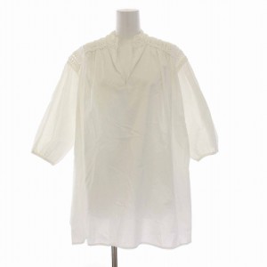 【中古】ダーマコレクション dama collection シャツ ブラウス プルオーバー 七分袖 2 M 白 ホワイト レディース