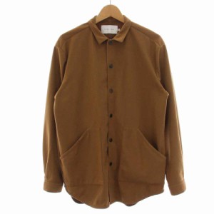 【中古】カーリーアンドシーオー CURLY&Co. シャツジャケット 2 M 茶 ブラウン /KQ メンズ