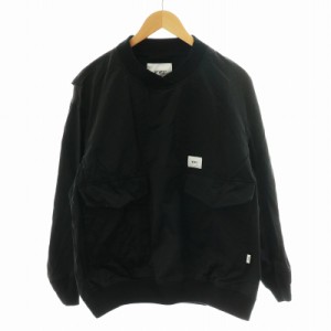 【中古】ダブルタップス WTAPS WTP NYLON COTTON RATINE SMOCK JACKET ジャケット ブルゾン 1 S 黒