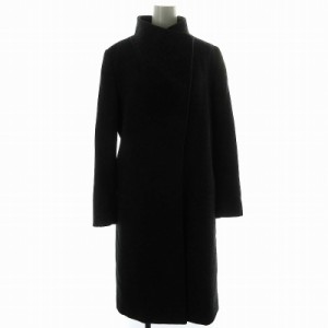 【中古】カルバンクライン CALVIN KLEIN スタンドカラーコート ロング カシミヤ混 アウター 4 XL グレー