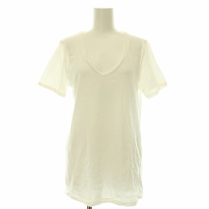 【中古】ドゥーズィエムクラス DEUXIEME CLASSE Garment Dye Tシャツ カットソー 半袖 Uネック 36 S 白 ホワイト