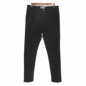 【中古】The DUFFER of ST.GEORGE ストレッチパンツ テーパード スキニー スリム S 黒 ブラック