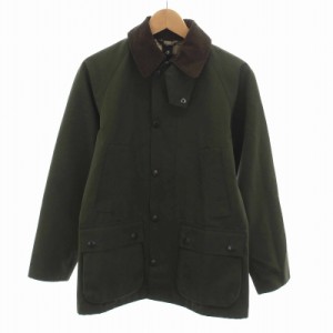 【中古】バブアー Barbour BEDALE SL 2LAYER ビデイル ジャケット 裏地チェック ジップアップ アウター 34 S カーキ