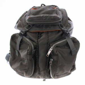 【中古】PORTER 吉田カバン TANKER BACKPACK リュックサック バックパック ナイロン カーキ メンズ