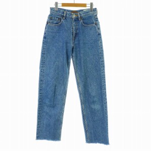 【中古】TODAYFUL CINDY's Denim デニムパンツ ジーンズ ハイウエスト カットオフ ジップフライ 24 S インディゴ