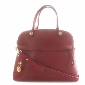 【中古】フルラ FURLA パイパー PIPER ショルダーバッグ ハンドバッグ 2WAY レザー 赤 レッド /NW11 レディース